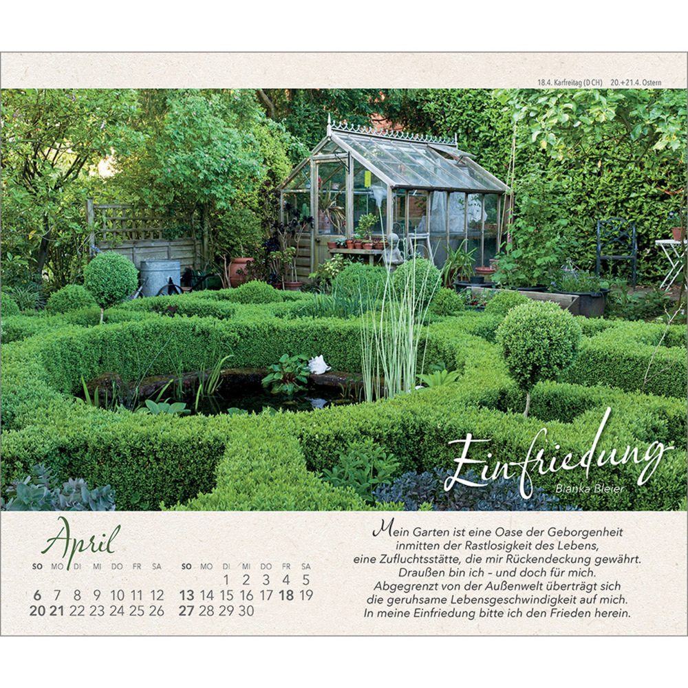 Bild: 9783754817353 | Wo Himmel und Erde sich zart berühren | Gartenkalender | Bianka Bleier