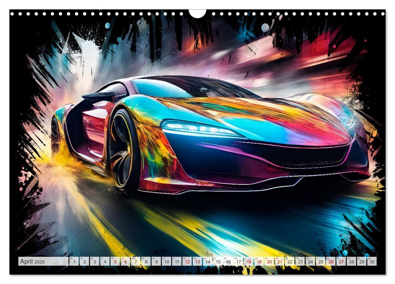 Bild: 9783383860805 | Coole KI-generierte SPORTWAGEN (Wandkalender 2025 DIN A3 quer),...