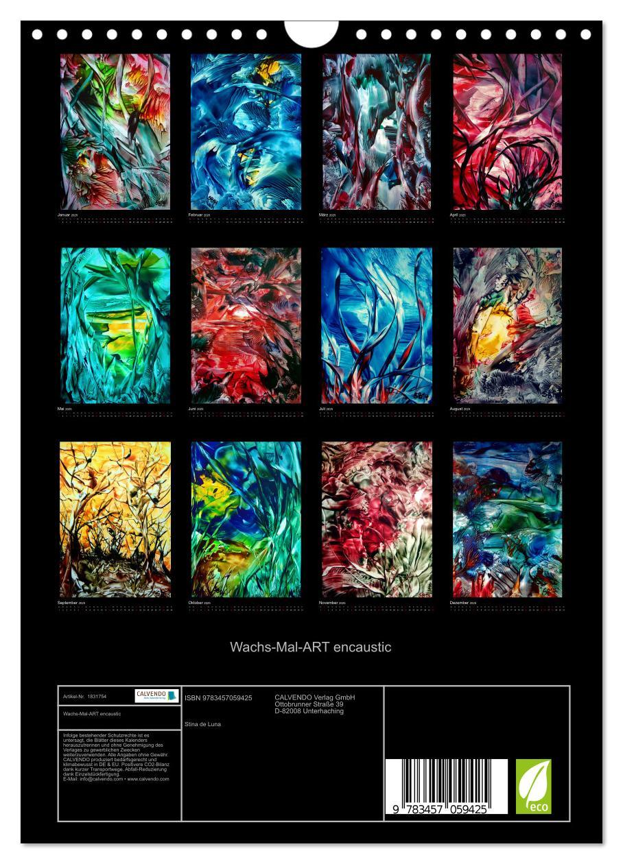 Bild: 9783457059425 | Wachs-Mal-ART encaustic (Wandkalender 2025 DIN A4 hoch), CALVENDO...