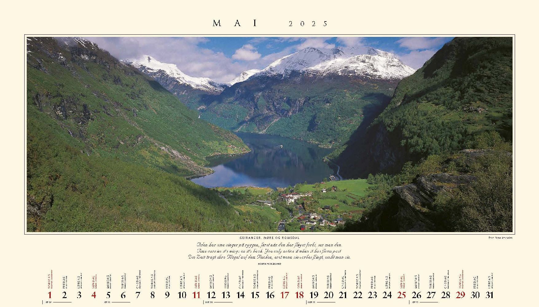 Bild: 9783930232970 | Panorama Norwegen 2025 Tischkalender | Kalender | In Schuber | Deutsch