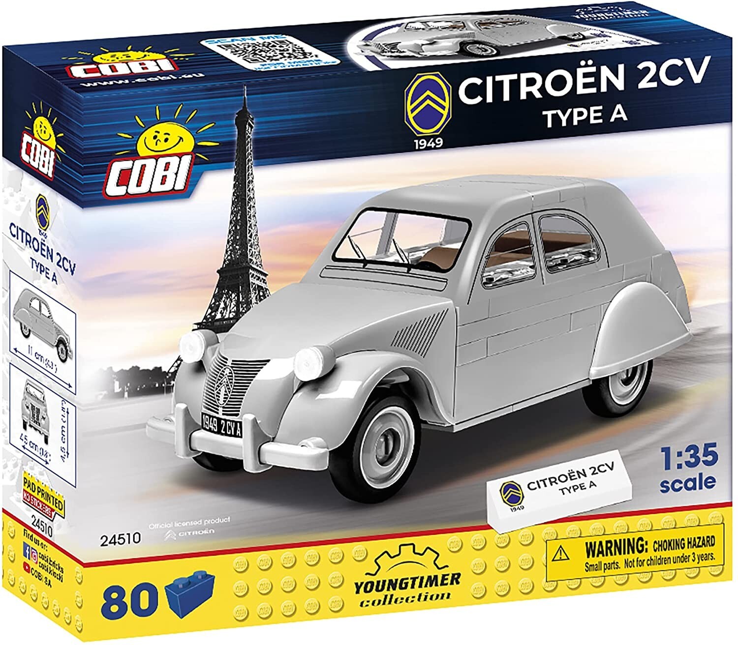 Cover: 5902251245108 | COBI 24510 - Youngtimer Collection, Citroen 2CV Type A,...