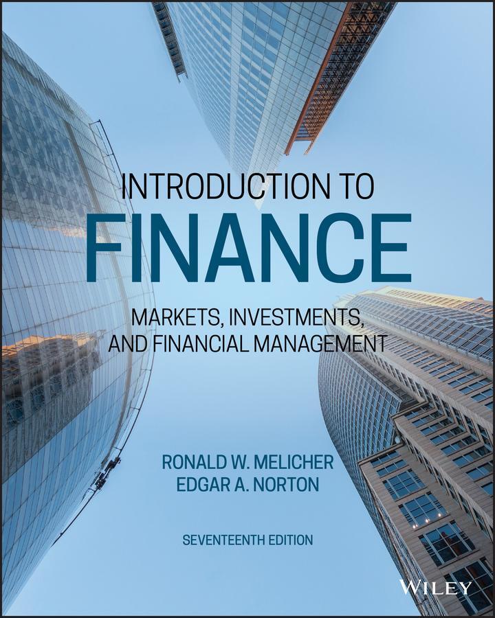 Cover: 9781119561170 | Introduction to Finance | Ronald W Melicher (u. a.) | Taschenbuch