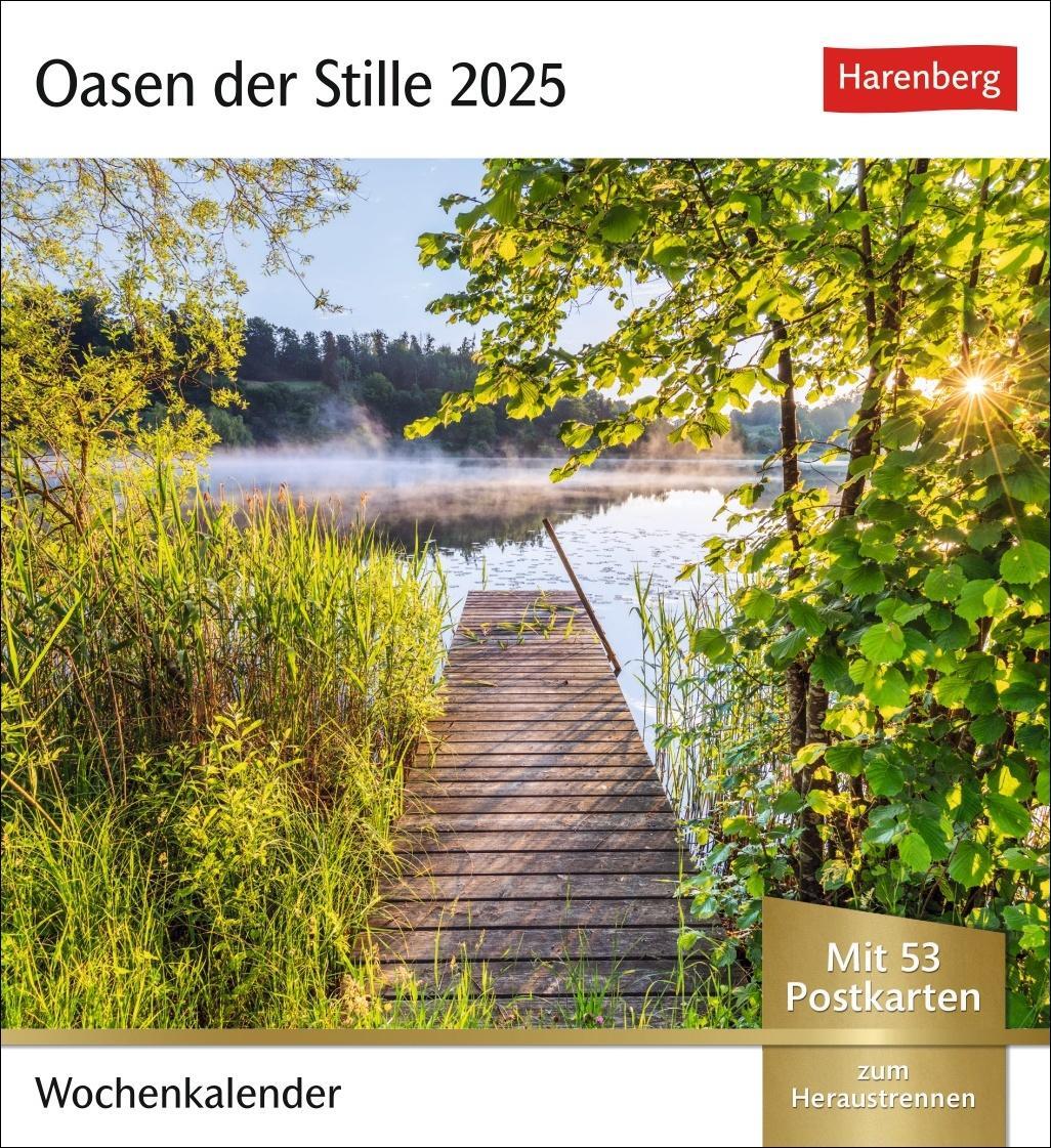 Cover: 9783840035241 | Oasen der Stille Postkartenkalender 2025 - Wochenkalender mit 53...