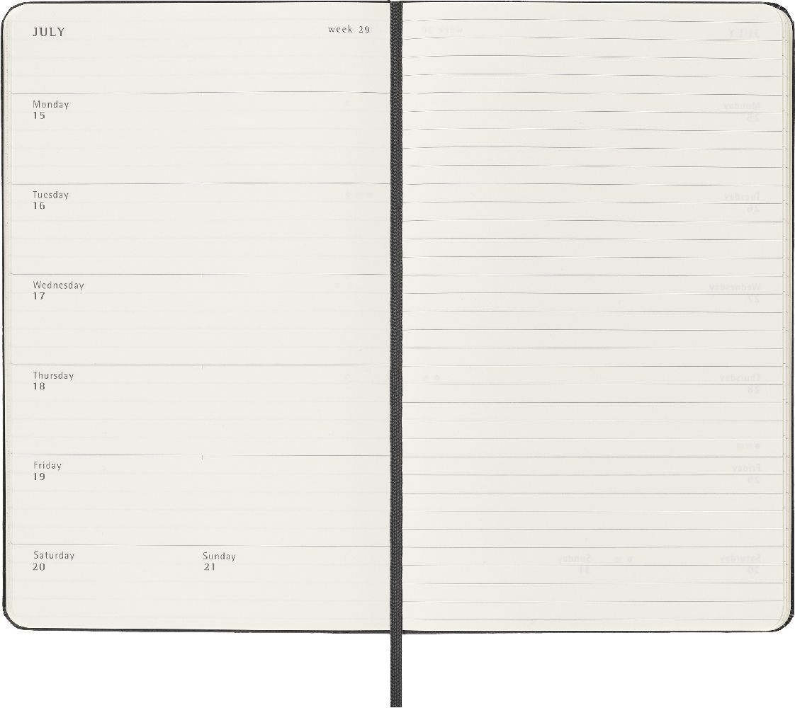 Bild: 8056598856910 | Moleskine 18 Monate Wochen Notizkalender 2023/2024, Large/A5, Schwarz