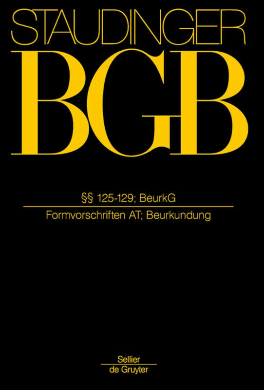 Cover: 9783805912266 | §§ 125-129; BeurkG | Formvorschriften AT; Beurkundung | Hertel (u. a.)