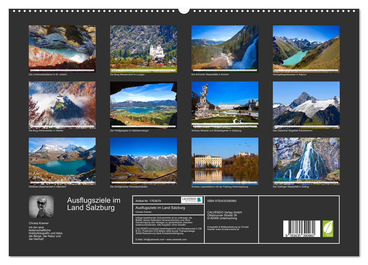 Bild: 9783435390960 | Ausflugsziele im Land Salzburg (hochwertiger Premium Wandkalender...