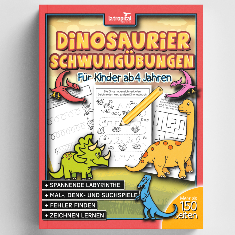 Cover: 9783969080290 | Dinosaurier Schwungübungen ab 4 Jahren | David Ludwig | Taschenbuch