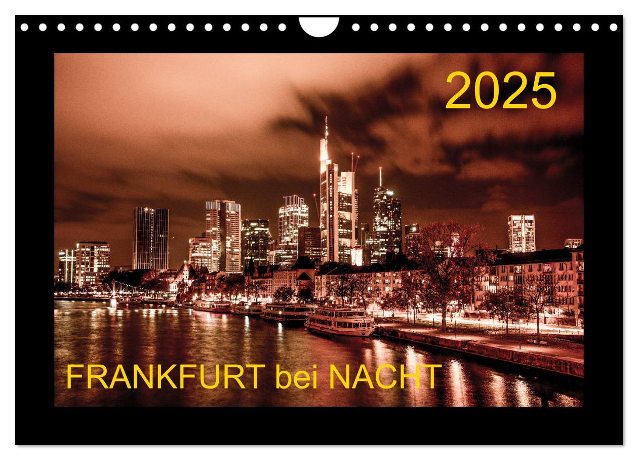 Cover: 9783435273850 | Frankfurt bei Nacht 2025 (Wandkalender 2025 DIN A4 quer), CALVENDO...