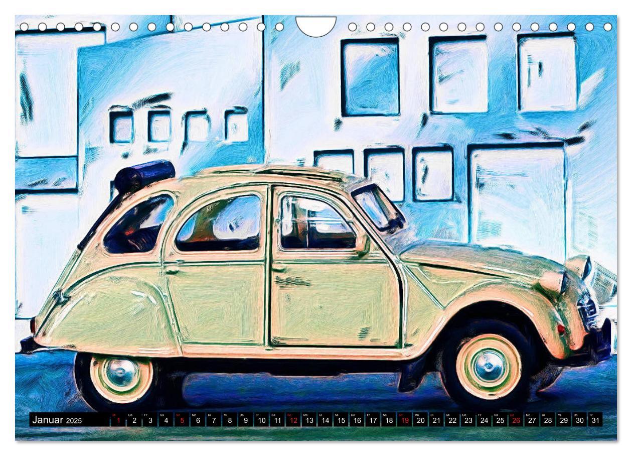 Bild: 9783435281763 | 70 Jahre 2CV (Wandkalender 2025 DIN A4 quer), CALVENDO Monatskalender