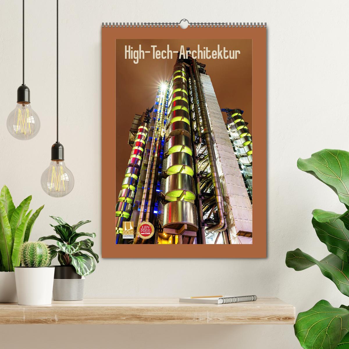 Bild: 9783435948291 | High-Tech-Architektur (Wandkalender 2025 DIN A2 hoch), CALVENDO...