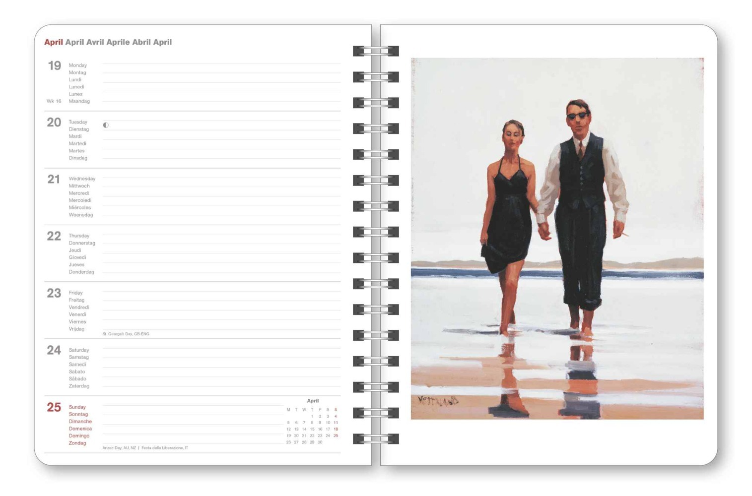 Bild: 4002725994752 | N NEUMANNVERLAGE - Jack Vettriano 2025 Diary, 16,5x21,6cm,...