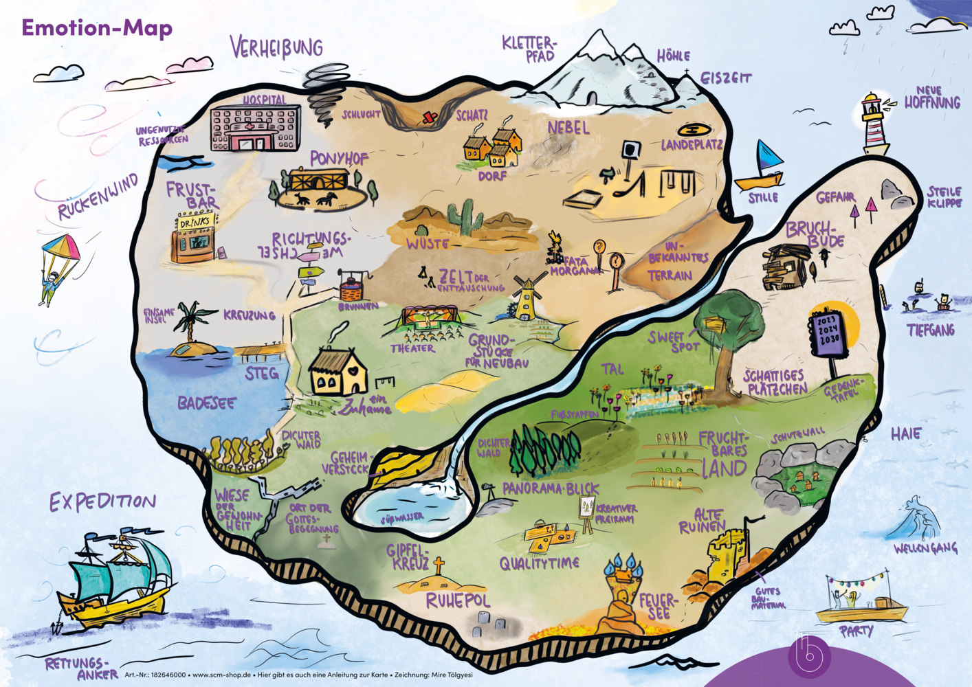 Cover: 9783870926465 | Emotion-Map | Landkarte der Gefühle | Mire Tölgyesi | Stück | Deutsch