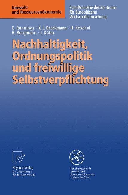 Cover: 9783790809756 | Nachhaltigkeit, Ordnungspolitik und freiwillige Selbstverpflichtung