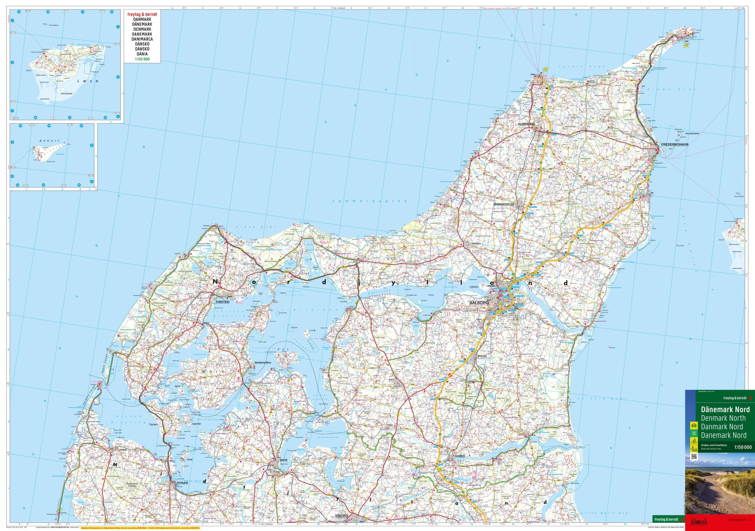 Bild: 9783707916560 | Dänemark Nord und Süd, Straßenkarten-Set 1:150.000, freytag &amp; berndt