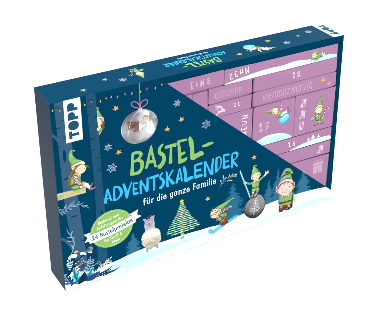 Cover: 4007742182960 | Familien-Bastel-Adventskalender - 24 Bastelprojekte mit Material