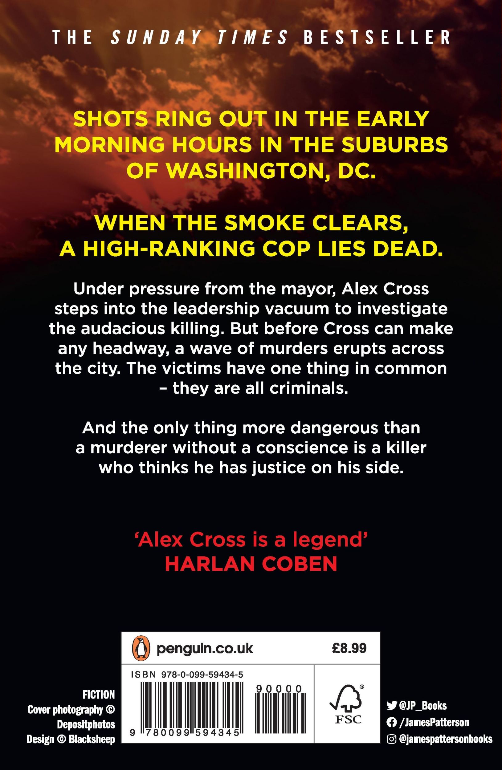 Rückseite: 9780099594345 | Cross the Line | (Alex Cross 24) | James Patterson | Taschenbuch