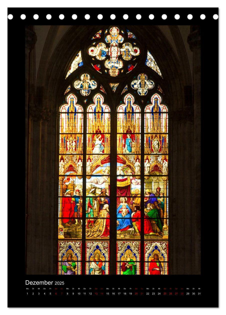 Bild: 9783435912391 | Kirchenfenster - Sakrale Glaskunst (Tischkalender 2025 DIN A5...