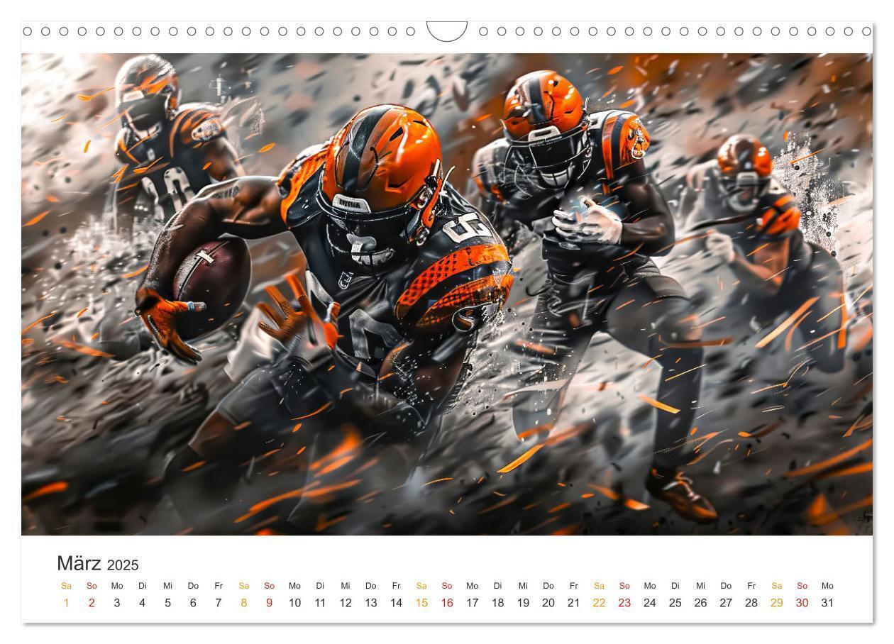 Bild: 9783383806551 | American Football - coole Momente (Wandkalender 2025 DIN A3 quer),...