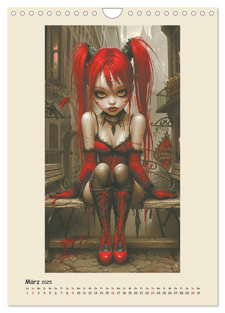 Bild: 9783457126738 | Gothic-Girls. Bizzare Comic-Art (Wandkalender 2025 DIN A4 hoch),...