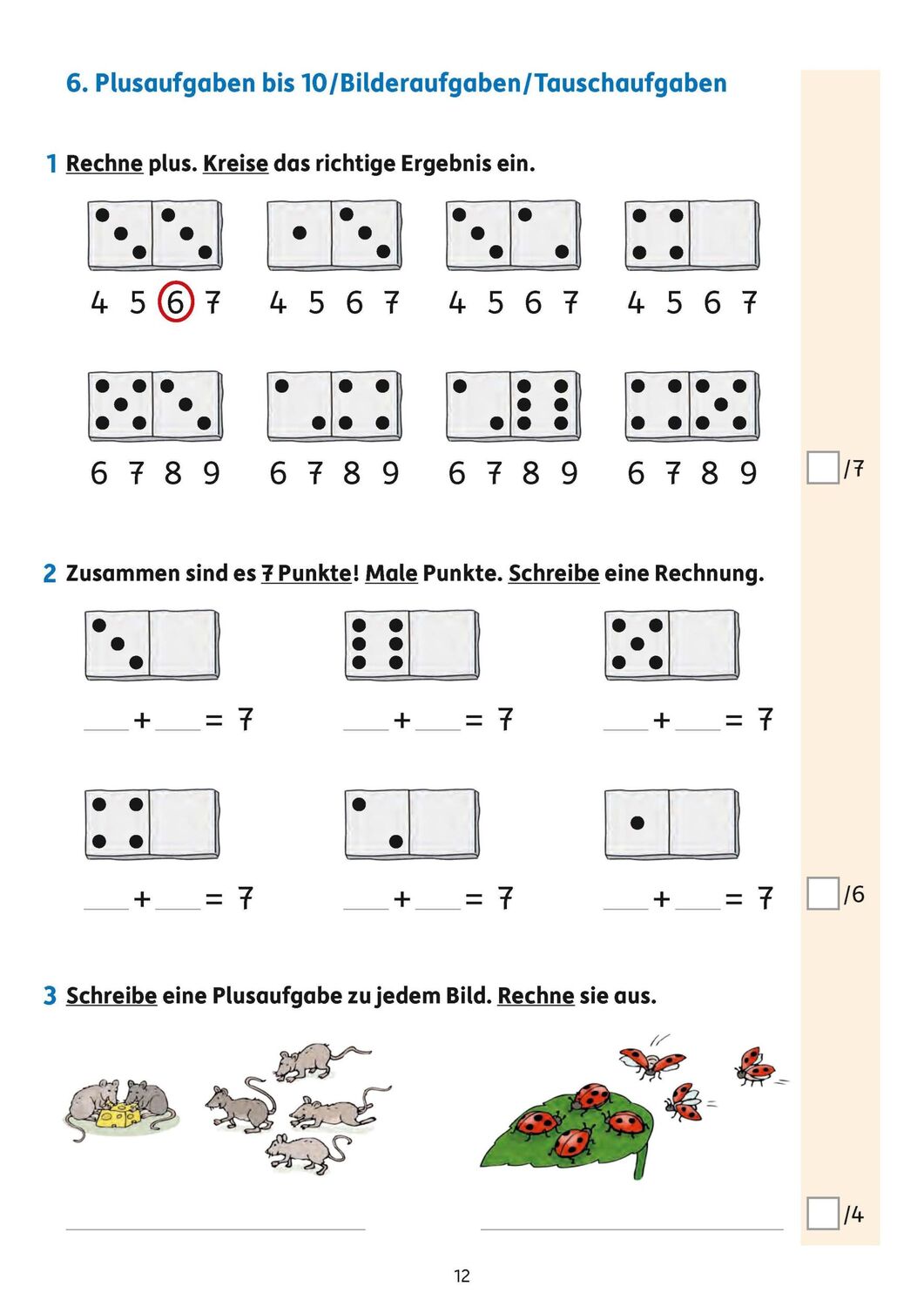 Bild: 9783881001816 | Tests in Mathe - Lernzielkontrollen 1. Klasse, A4- Heft | Spiecker