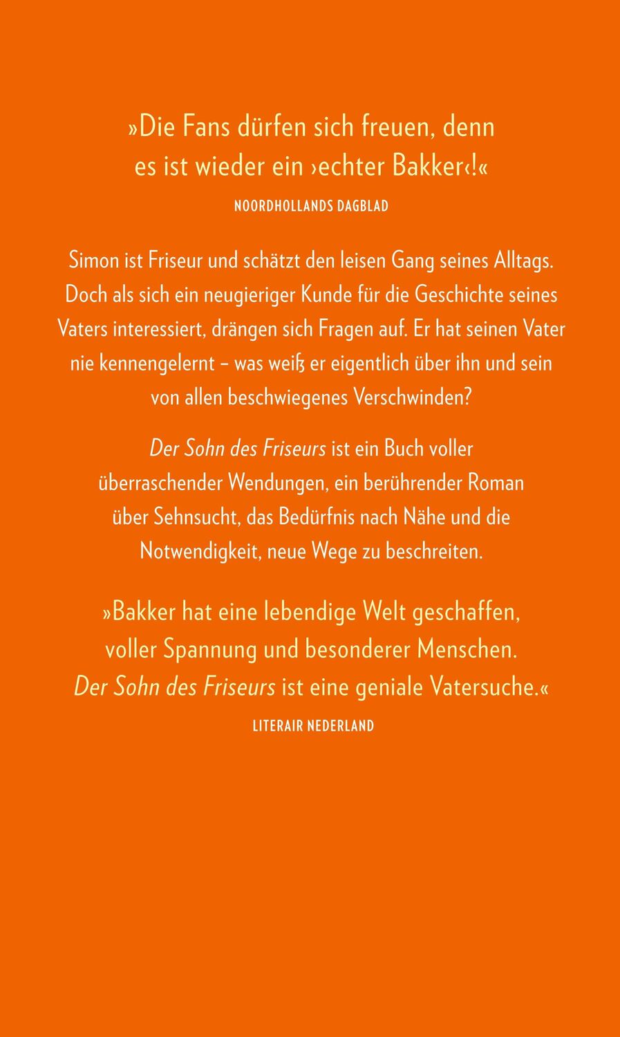 Rückseite: 9783518431580 | Der Sohn des Friseurs | Gerbrand Bakker | Buch | 285 S. | Deutsch