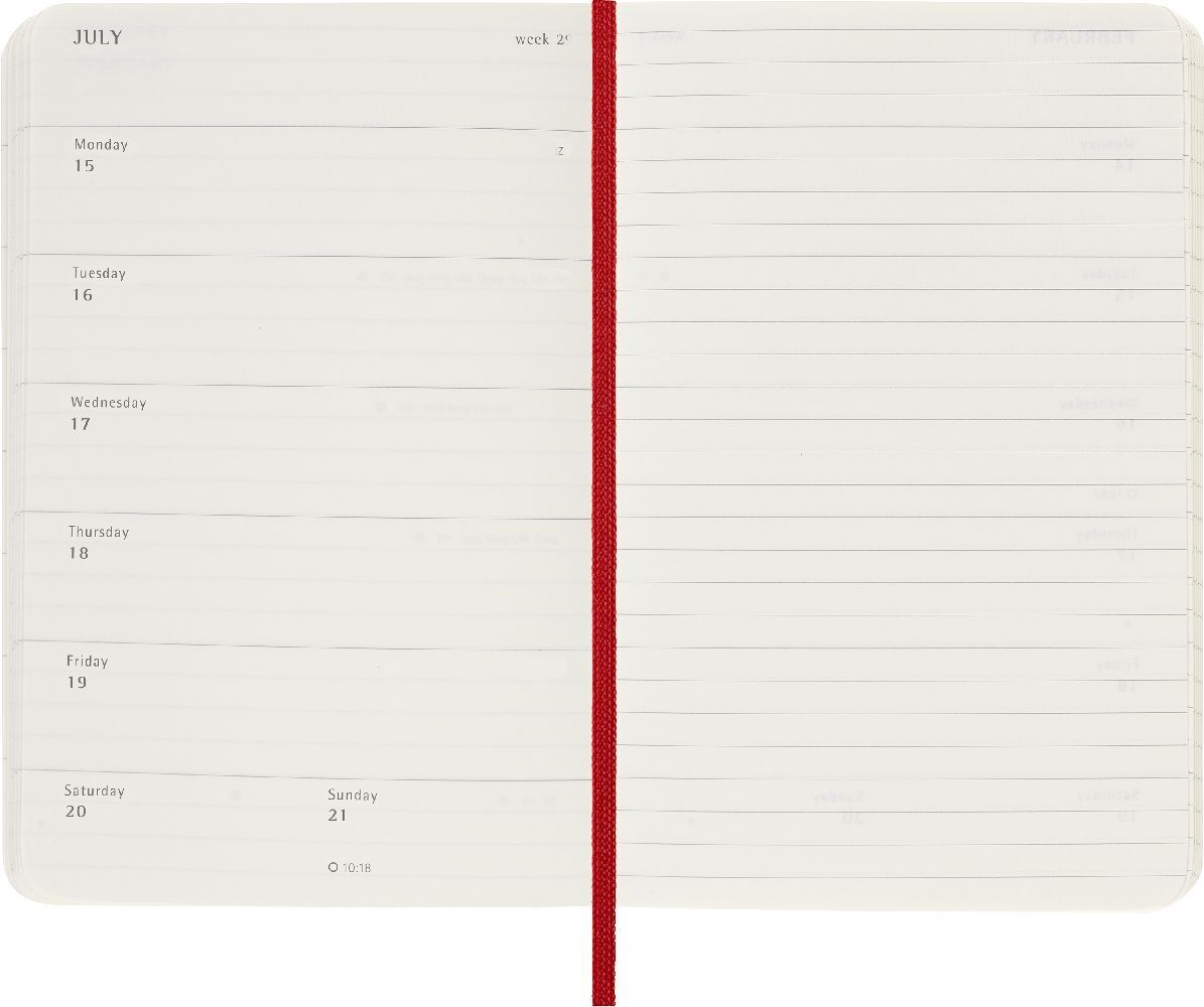 Bild: 8056598856743 | Moleskine 12 Monate Wochen Notizkalender 2024, Pocket/A6, Scharlachrot