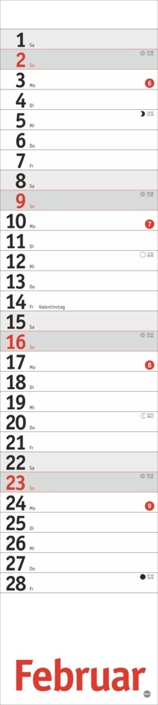 Bild: 9783756406326 | Langplaner, rot 2025 | Kalender | Spiralbindung | 13 S. | Deutsch