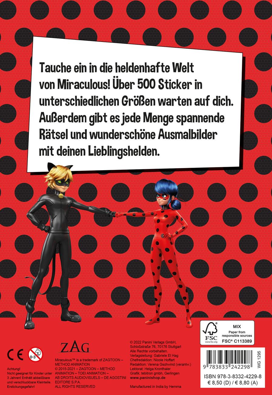 Rückseite: 9783833242298 | Miraculous: Superstarker Sticker- und Rätselspaß | Panini | Buch