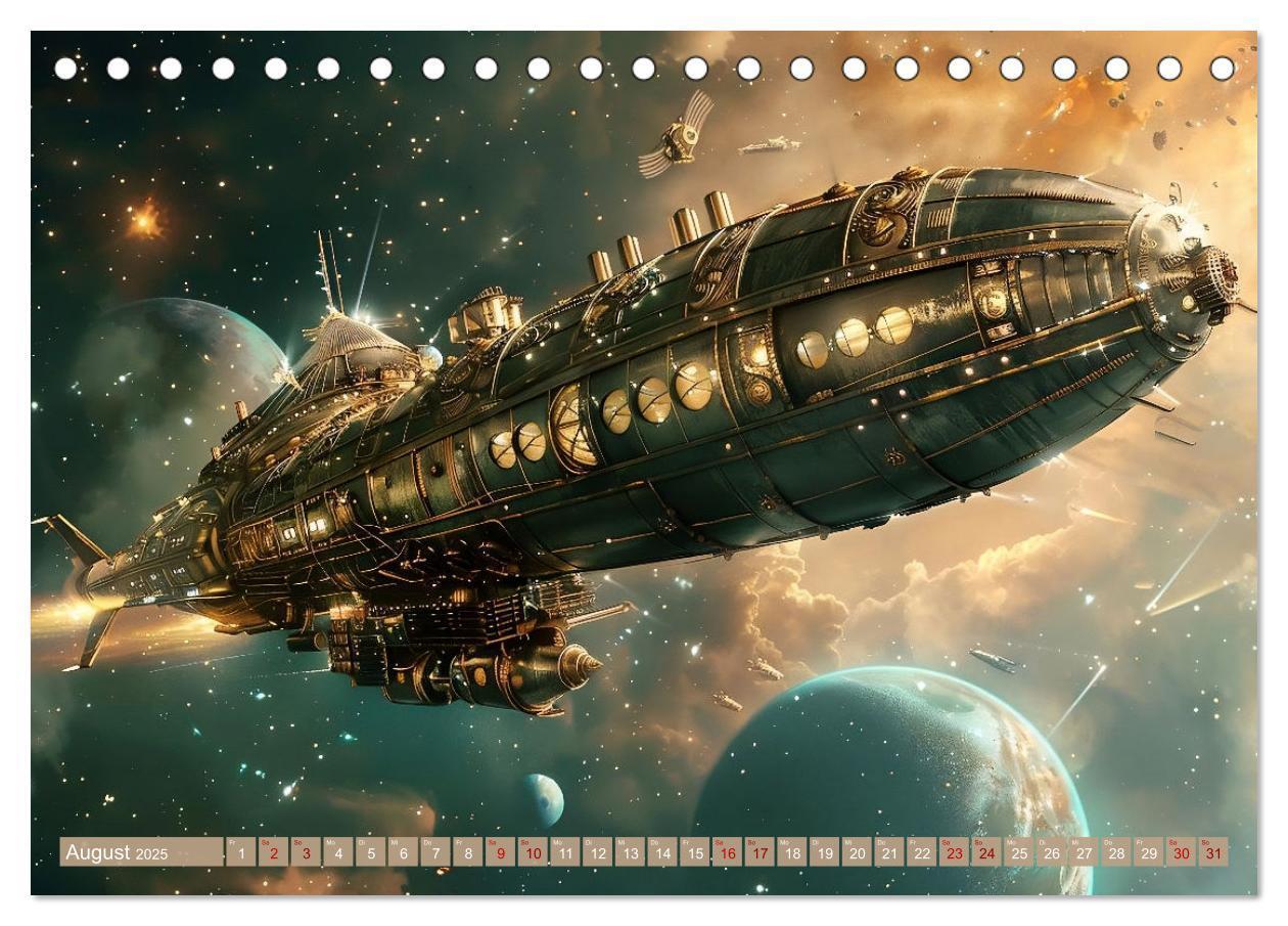 Bild: 9783435652846 | Steampunk im Weltall (Tischkalender 2025 DIN A5 quer), CALVENDO...