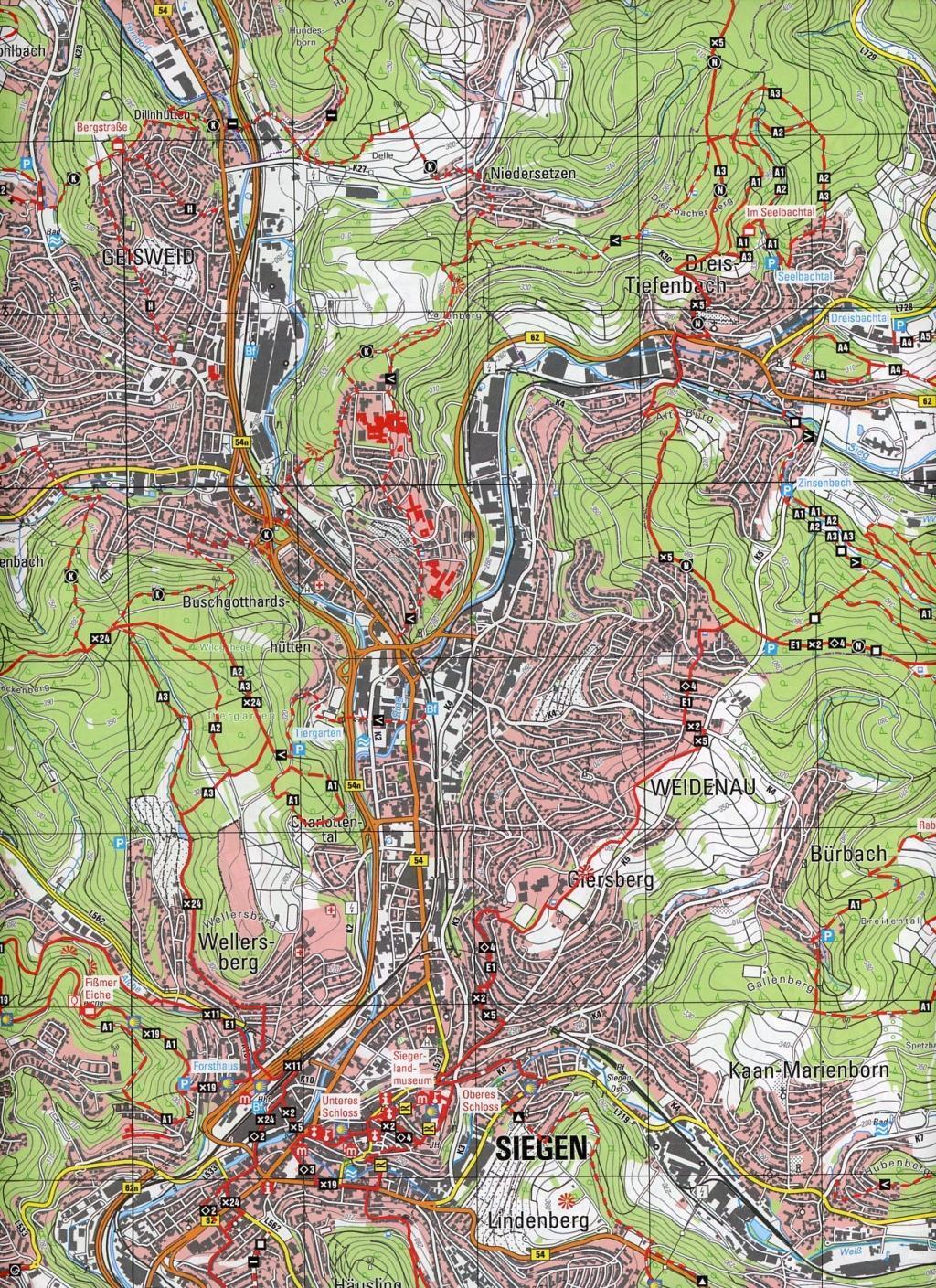 Bild: 9783936184686 | Nordrhein-Westfalen Wanderkarte 58. Netphen, Siegen, Freudenberg,...