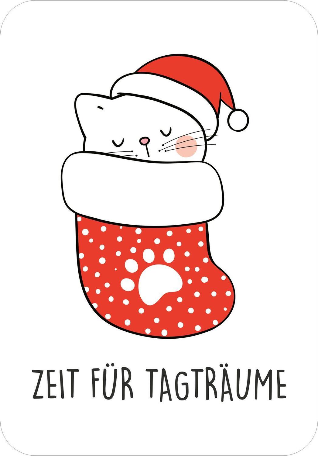 Bild: 9783845854465 | Frohe Mieznachten! | 50 Gute-Laune-Kärtchen für die Weihnachtszeit