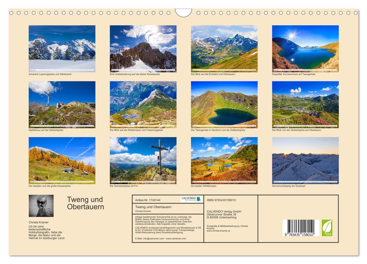 Bild: 9783435158010 | Tweng und Obertauern (Wandkalender 2025 DIN A3 quer), CALVENDO...