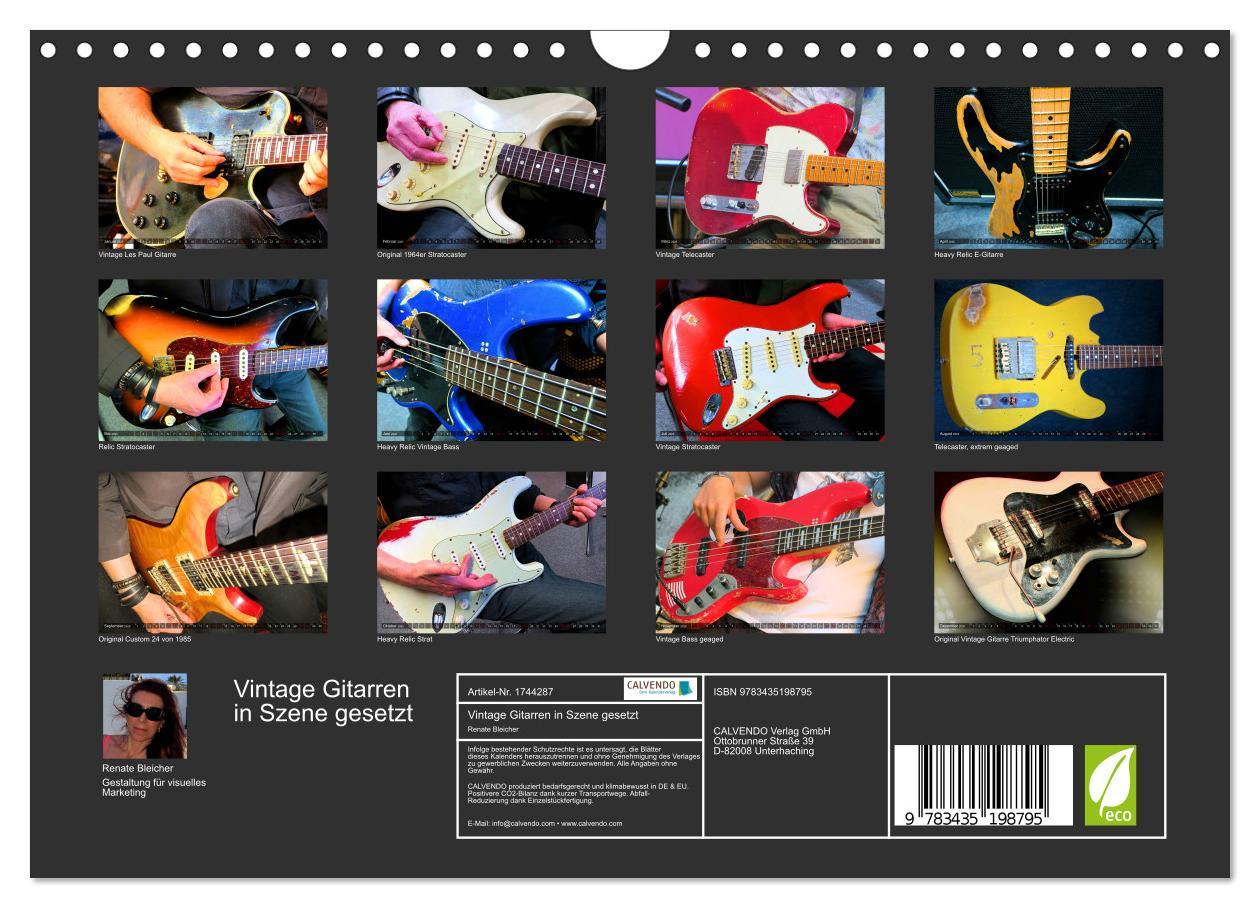 Bild: 9783435198795 | Vintage Gitarren in Szene gesetzt (Wandkalender 2025 DIN A4 quer),...