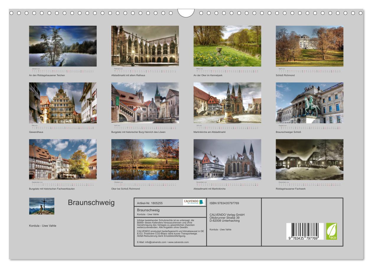 Bild: 9783435797769 | Braunschweig (Wandkalender 2025 DIN A3 quer), CALVENDO Monatskalender