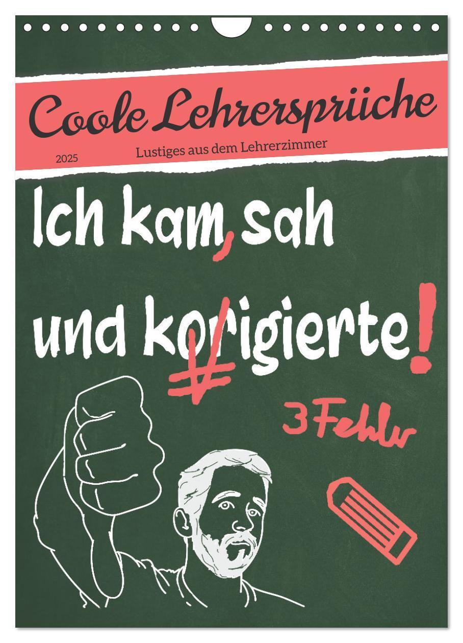 Cover: 9783435903252 | Coole Lehrersprüche (Wandkalender 2025 DIN A4 hoch), CALVENDO...