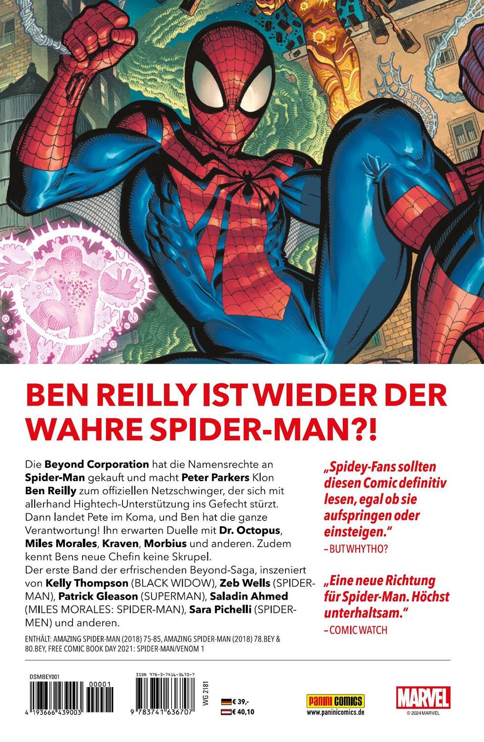 Rückseite: 9783741636707 | Spider-Man: Beyond | Bd. 1 | Zeb Wells (u. a.) | Taschenbuch | 336 S.