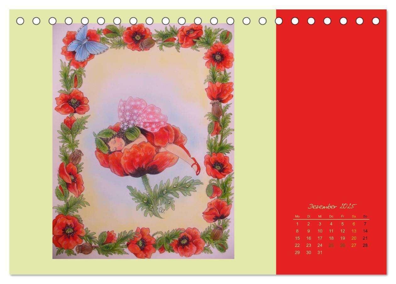 Bild: 9783435549801 | Blumen Elfen (Tischkalender 2025 DIN A5 quer), CALVENDO Monatskalender