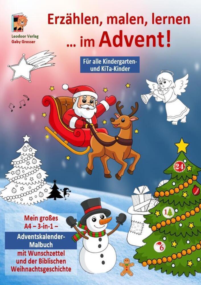 Cover: 9783384056191 | Erzählen, malen, lernen ... im Advent! | Gaby Grosser | Taschenbuch