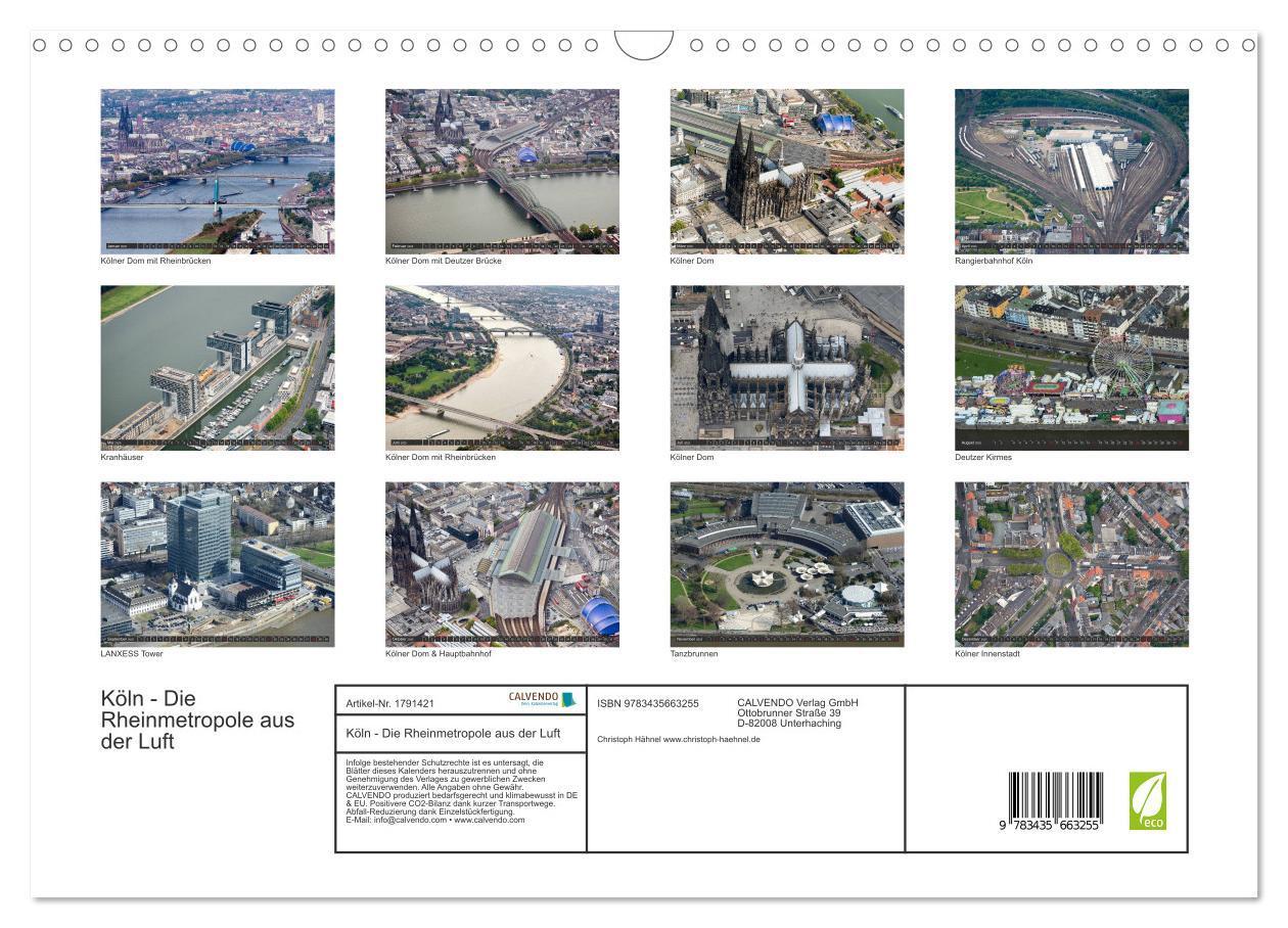 Bild: 9783435663255 | Köln - Die Rheinmetropole aus der Luft (Wandkalender 2025 DIN A3...