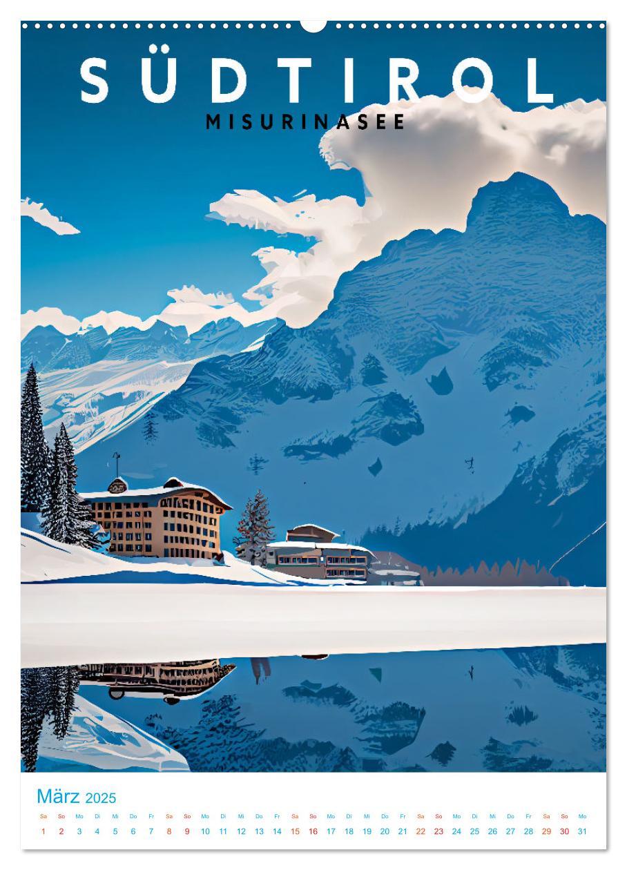 Bild: 9783435885350 | Südtirol - Old School Poster Style (Wandkalender 2025 DIN A2 hoch),...