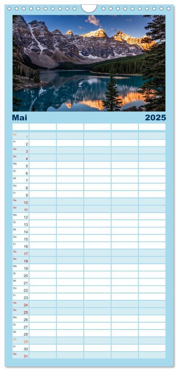 Bild: 9783457119617 | Familienplaner 2025 - West-Kanada mit 5 Spalten (Wandkalender, 21 x...