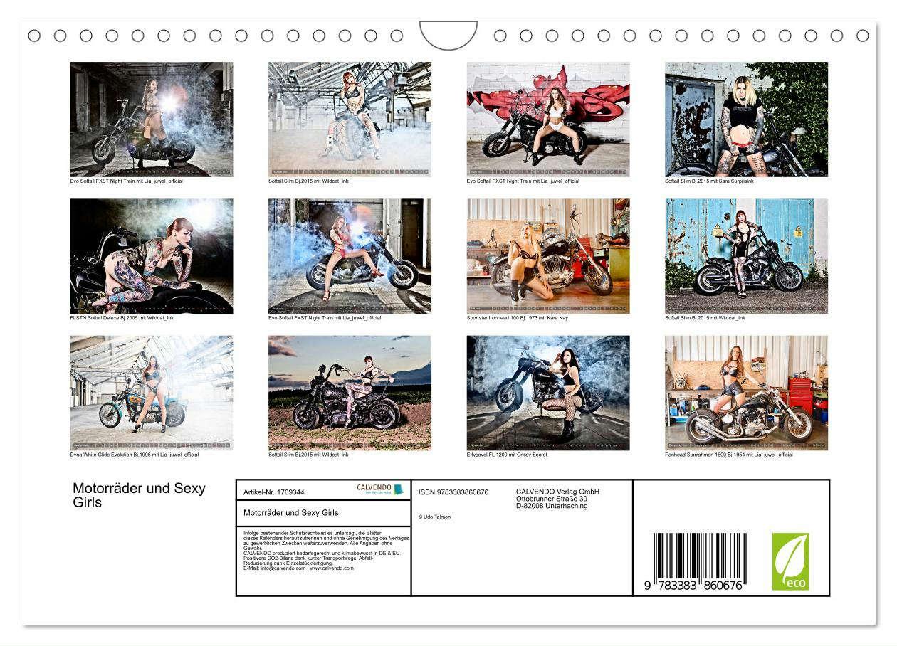 Bild: 9783383860676 | Motorräder und Sexy Girls (Wandkalender 2025 DIN A4 quer), CALVENDO...