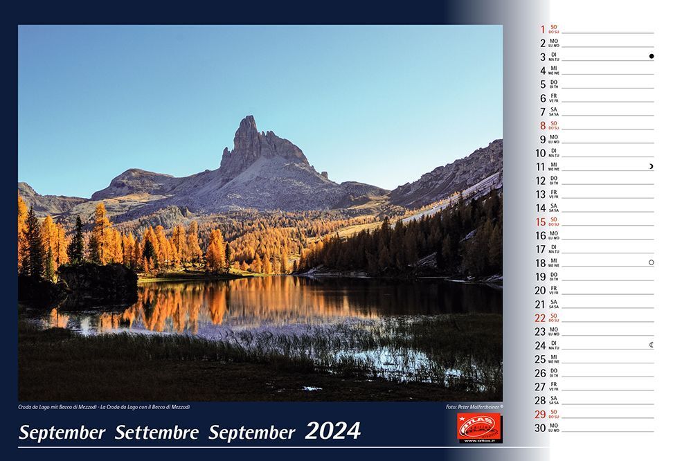 Bild: 9788887531404 | Dolomiten 2024 | Kalender | 2024 | Atlas Kalender | EAN 9788887531404