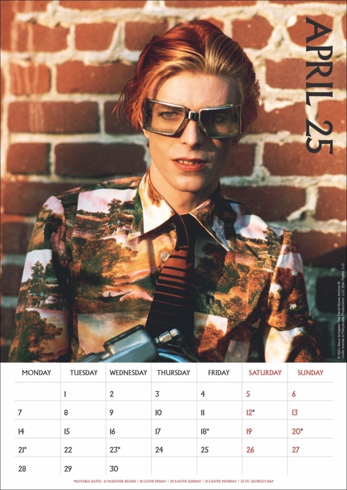 Bild: 9783840196713 | David Bowie Posterkalender 2025 | Kalender | Spiralbindung | 14 S.