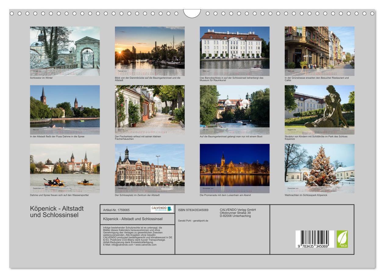 Bild: 9783435345069 | Köpenick - Altstadt und Schlossinsel (Wandkalender 2025 DIN A3...