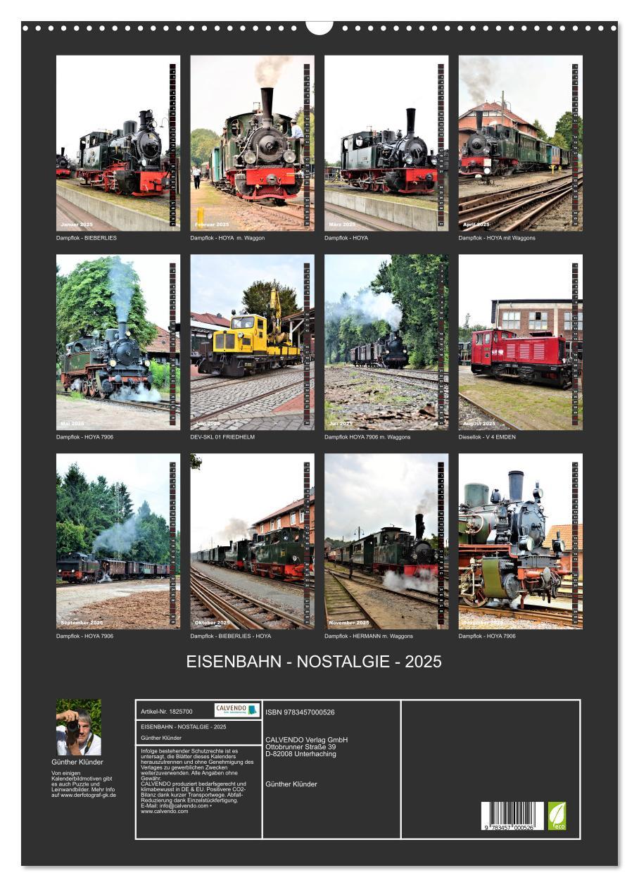 Bild: 9783457000526 | EISENBAHN - NOSTALGIE - 2025 (Wandkalender 2025 DIN A2 hoch),...