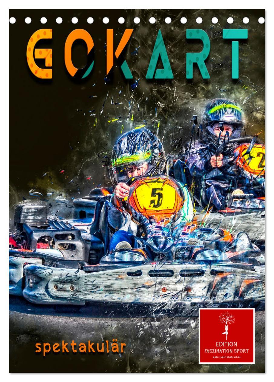 Cover: 9783435910274 | Gokart spektakulär (Tischkalender 2025 DIN A5 hoch), CALVENDO...