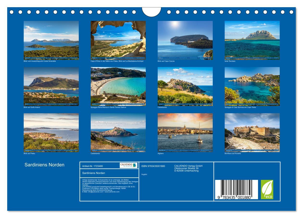 Bild: 9783435001880 | Sardiniens Norden (Wandkalender 2025 DIN A4 quer), CALVENDO...