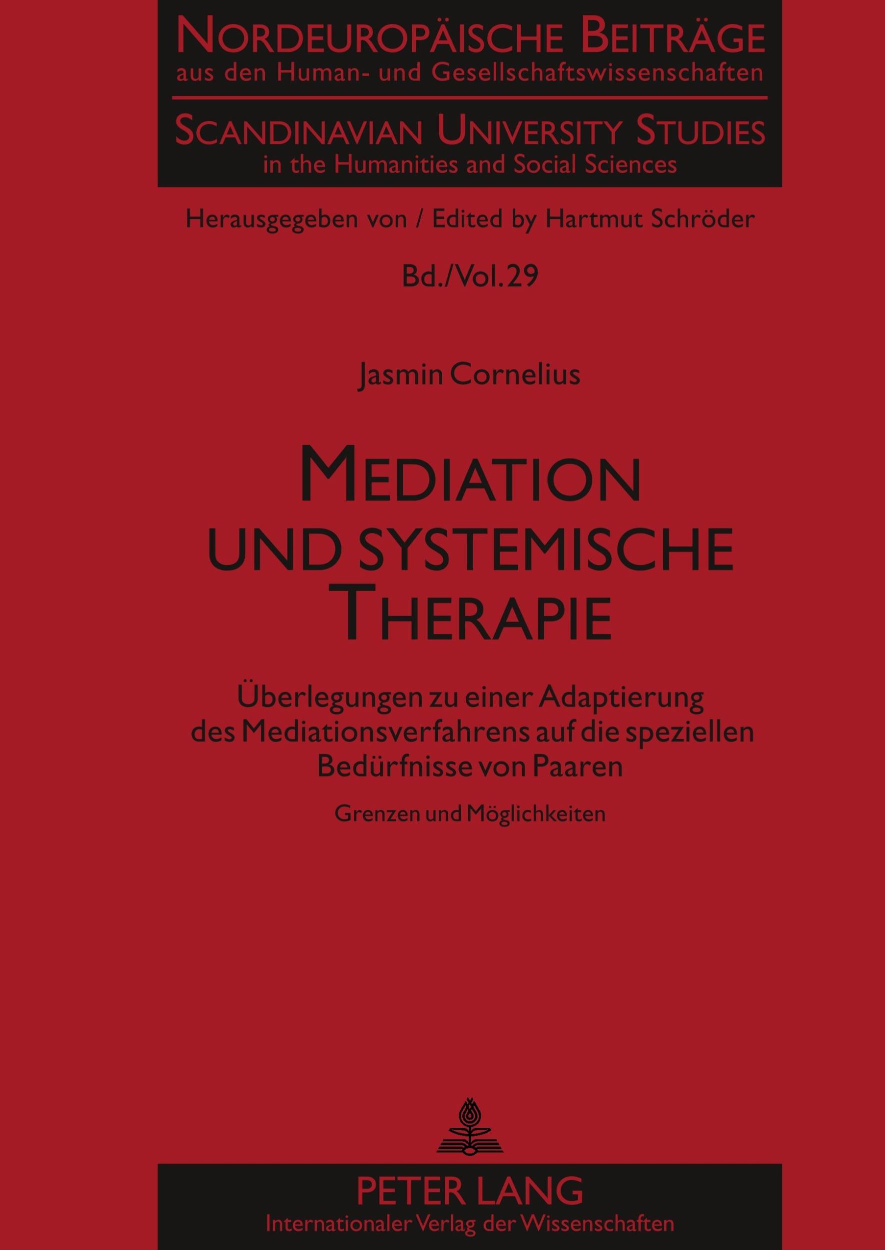 Cover: 9783631595824 | Mediation und systemische Therapie | Jasmin Cornelius | Buch | Deutsch