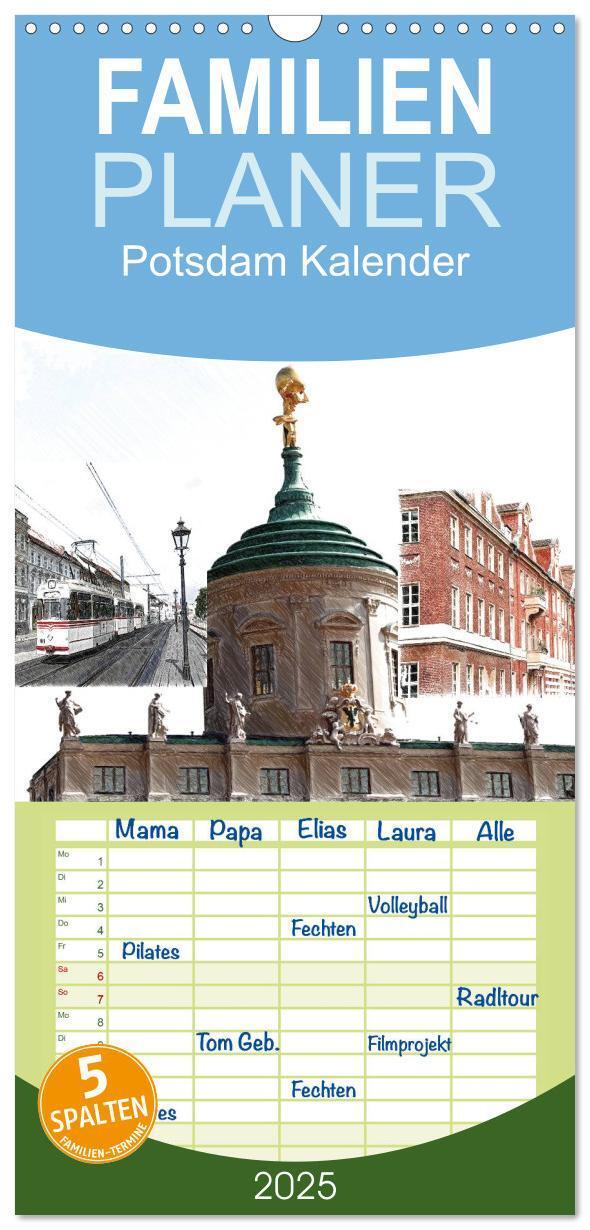 Cover: 9783457118412 | Familienplaner 2025 - Potsdam Kalender mit 5 Spalten (Wandkalender,...